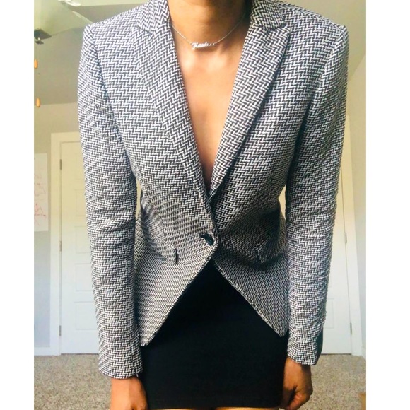 Jackets & Blazers - Black and white Tailored Blazer